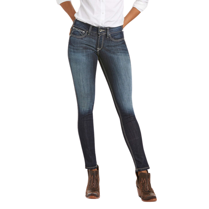 Ariat Women's R.E.A.L. Mid Rise Stretch Outseam Ella Skinny - Celestial