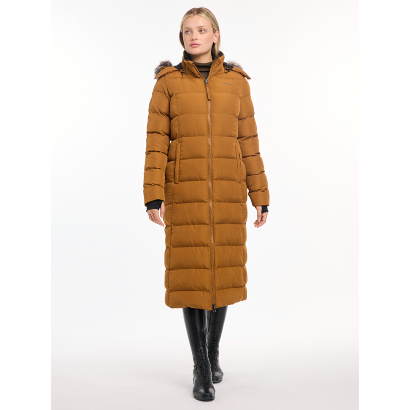 LeMieux Ladies Harper Longline Puffer Coat - Ginger-4