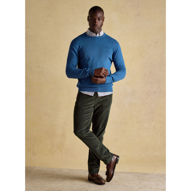 Joules Men's Hillside Crew Neck Knitted Jumper - Blue-3