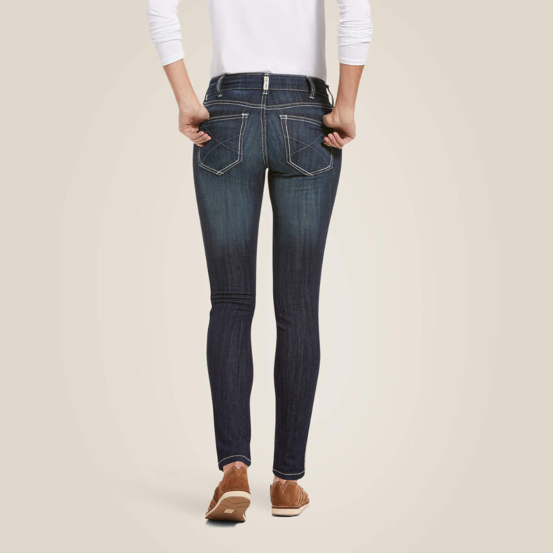 Ariat Women's R.E.A.L. Mid Rise Stretch Outseam Ella Skinny - Celestial-1