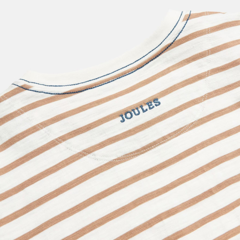 Joules Boys' Jack Stripe Artwork Top - Cream-4