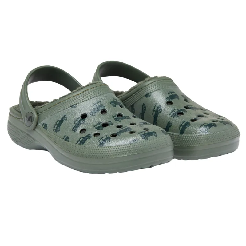 Joules Boys' Winter Poole Clogs - Green