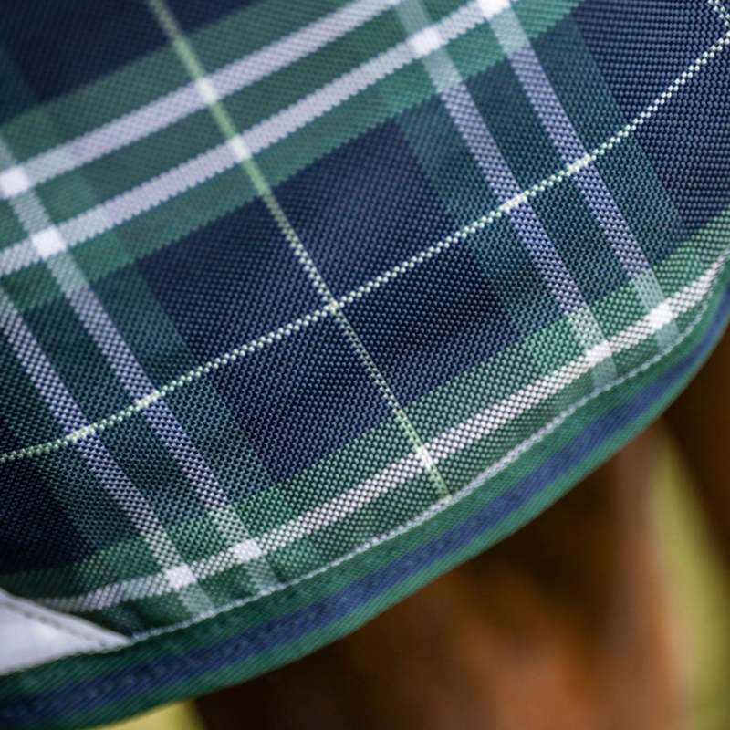 Horseware Rhino 0g Turnout Rug Plus - Hunter Check/Green/Navy-5