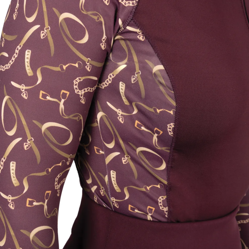 Hy Equestrian Elevate Heritage Base Layer - Berry-2