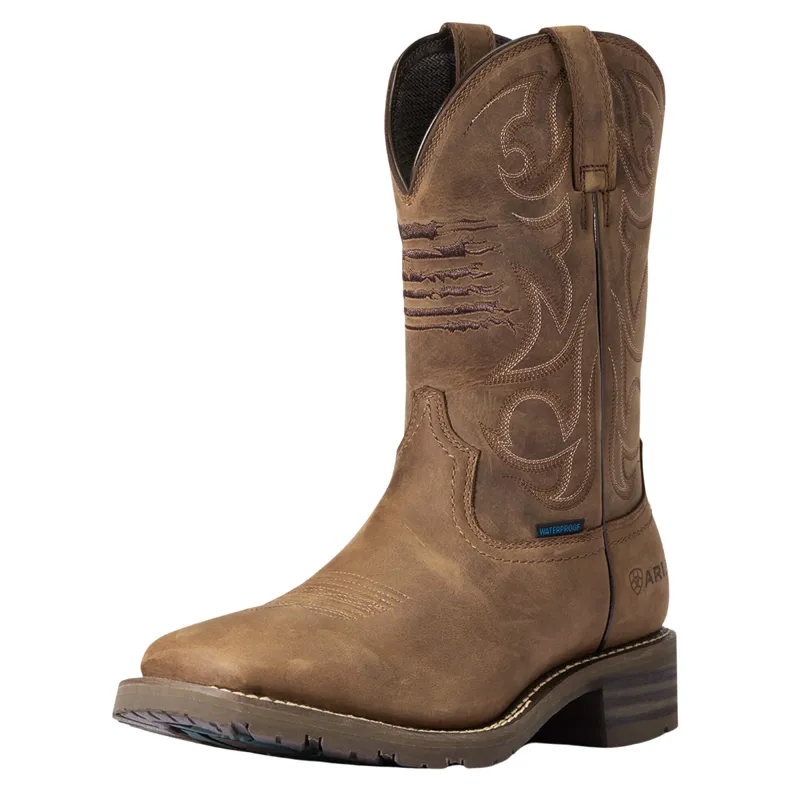 Ariat Men's Hybrid Patriot H20 Western Boots - Distressed Brown