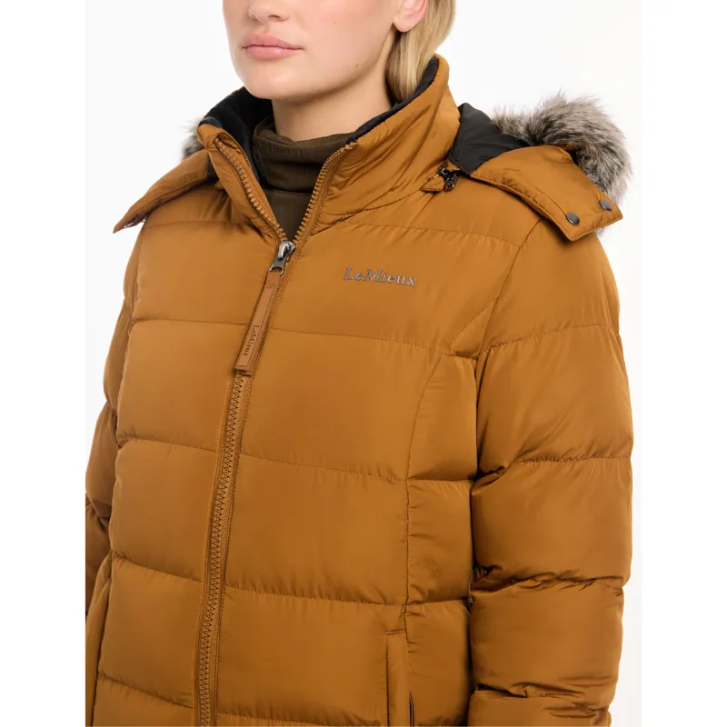 LeMieux Ladies Harper Longline Puffer Coat - Ginger-6
