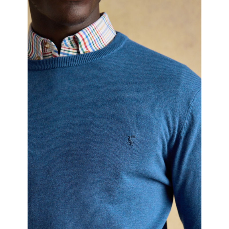 Joules Men's Hillside Crew Neck Knitted Jumper - Blue-4
