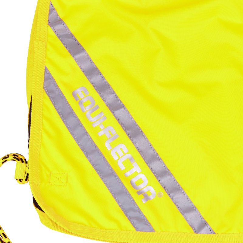 Shires Equi-Flector Waterproof Quarter Sheet - Yellow-5
