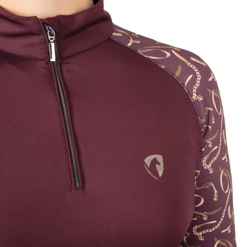 Hy Equestrian Elevate Heritage Base Layer - Berry-3