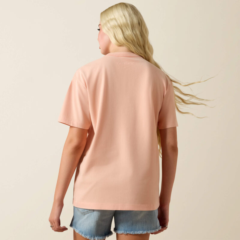 Ariat Women's Cowgirl at Heart T-Shirt - Tropical Peach-1