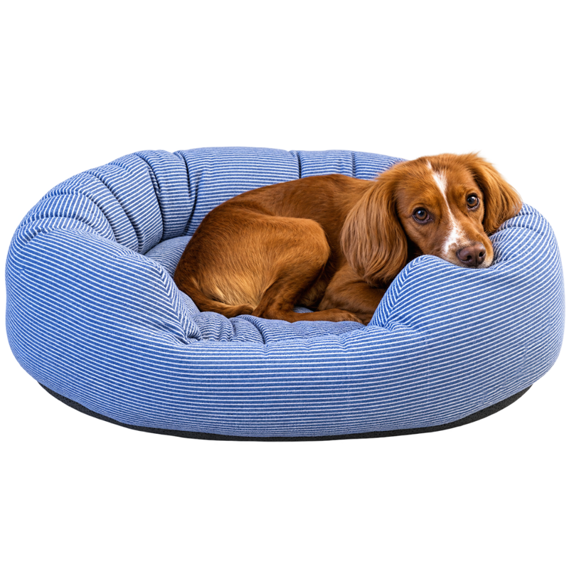 Rosewood Blue Sky Stripe Pet Bed