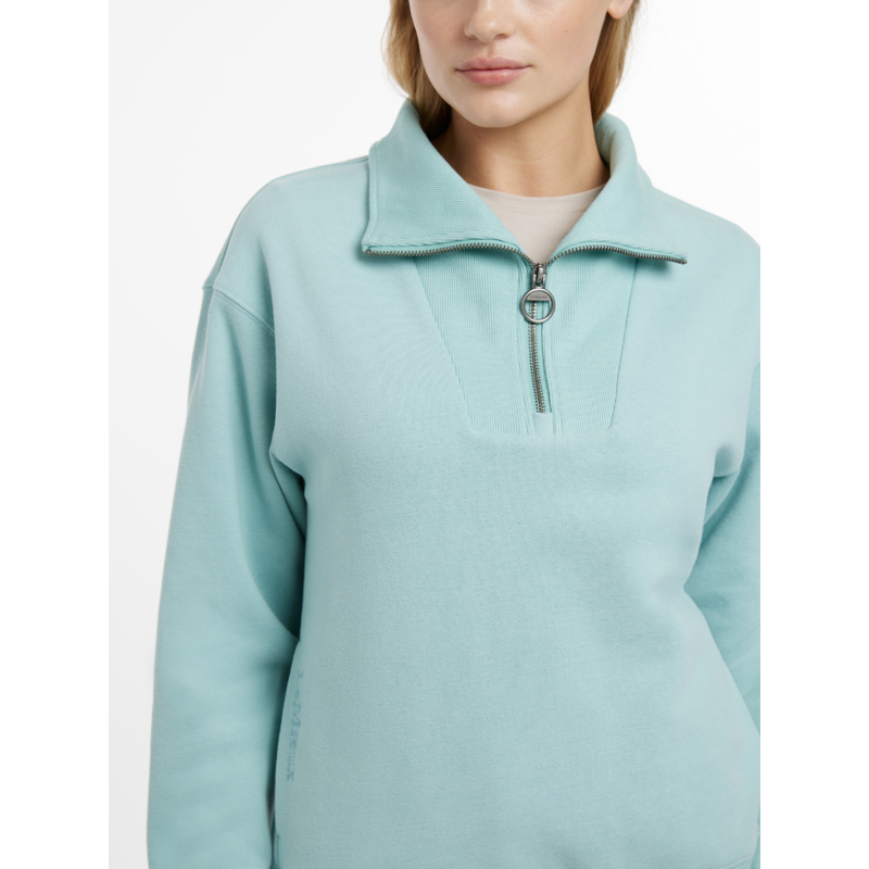 LeMieux Ladies Keira Quarter Neck Sweat - Aqua-3