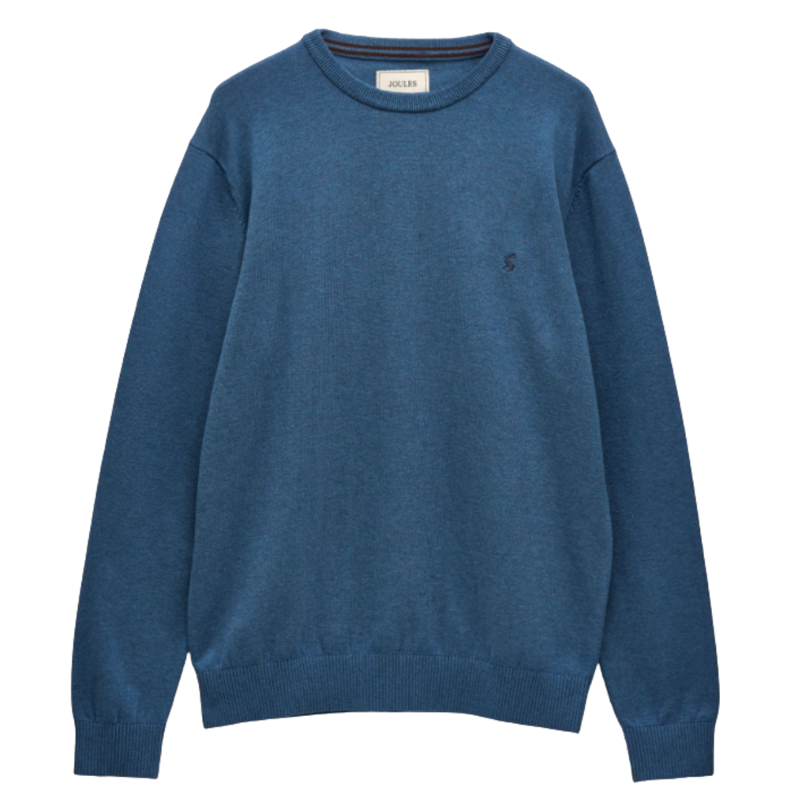 Joules Men's Hillside Crew Neck Knitted Jumper - Blue