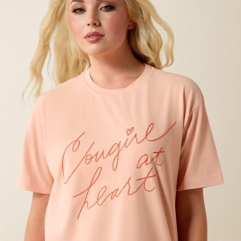 Ariat Women's Cowgirl at Heart T-Shirt - Tropical Peach-2