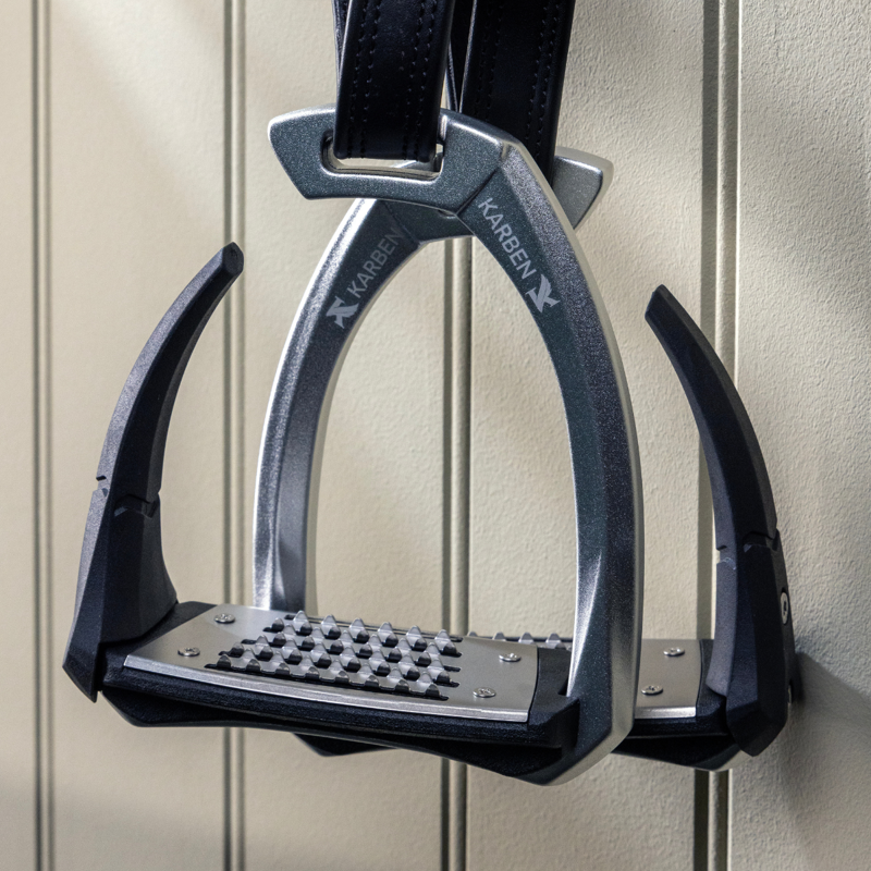 Shires Karben Adult's Ultra Grip FX Stirrups - Black-10