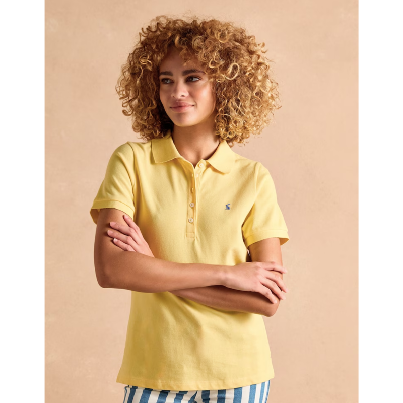 Joules Ladies Woody Polo Shirt - Yellow-1