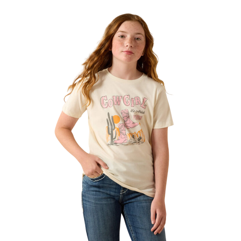Ariat Youth Cowgirl Vibes T-Shirt - Natural