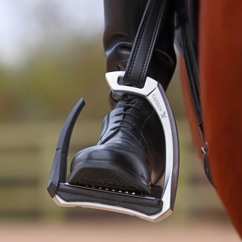 Shires Karben Adult's Ultra Grip FX Stirrups - Black-11