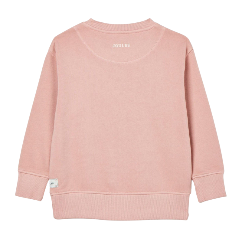 Joules Girls' Sundaze Crew Neck Slogan Sweatshirt - Pink-1