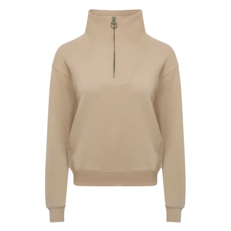 LeMieux Ladies Keira Quarter Neck Sweat - Almond-3
