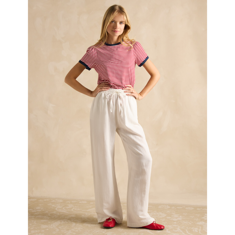 Joules Ladies Erin T-Shirt - Red Stripe-4