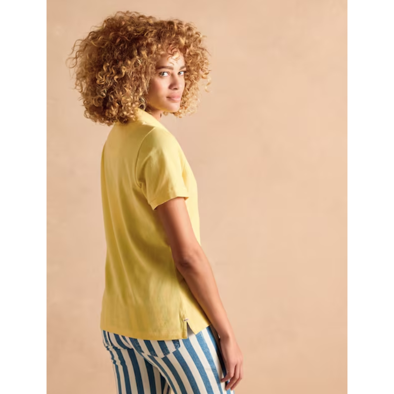 Joules Ladies Woody Polo Shirt - Yellow-2