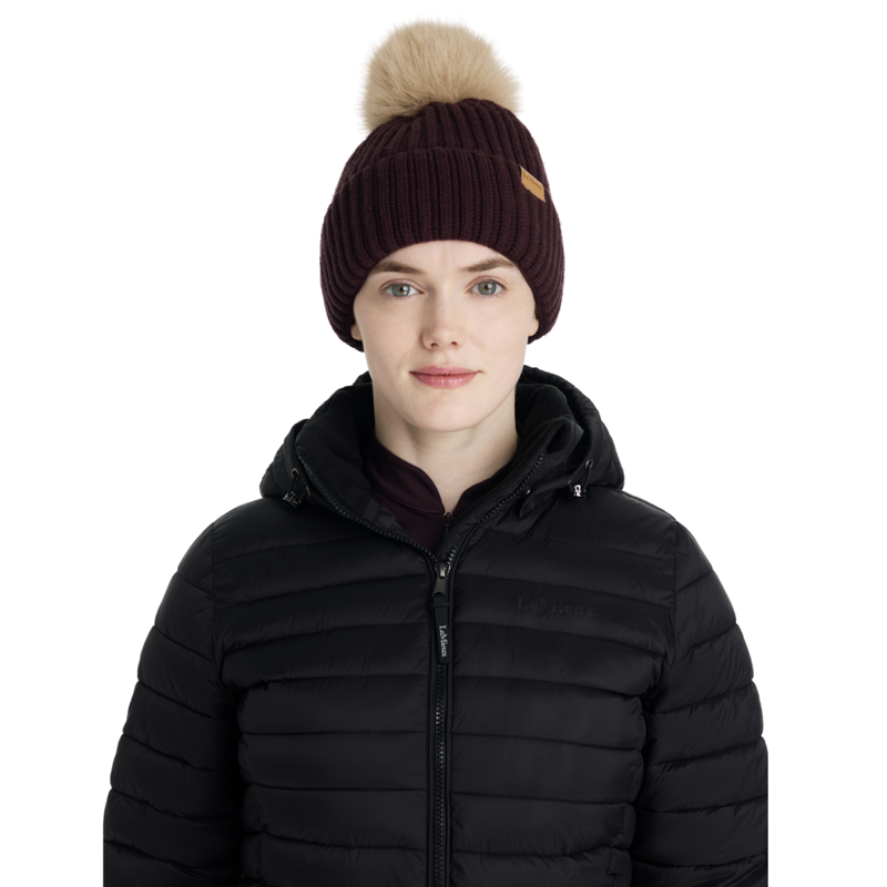 LeMieux Clara Rib Beanie - Damson-2