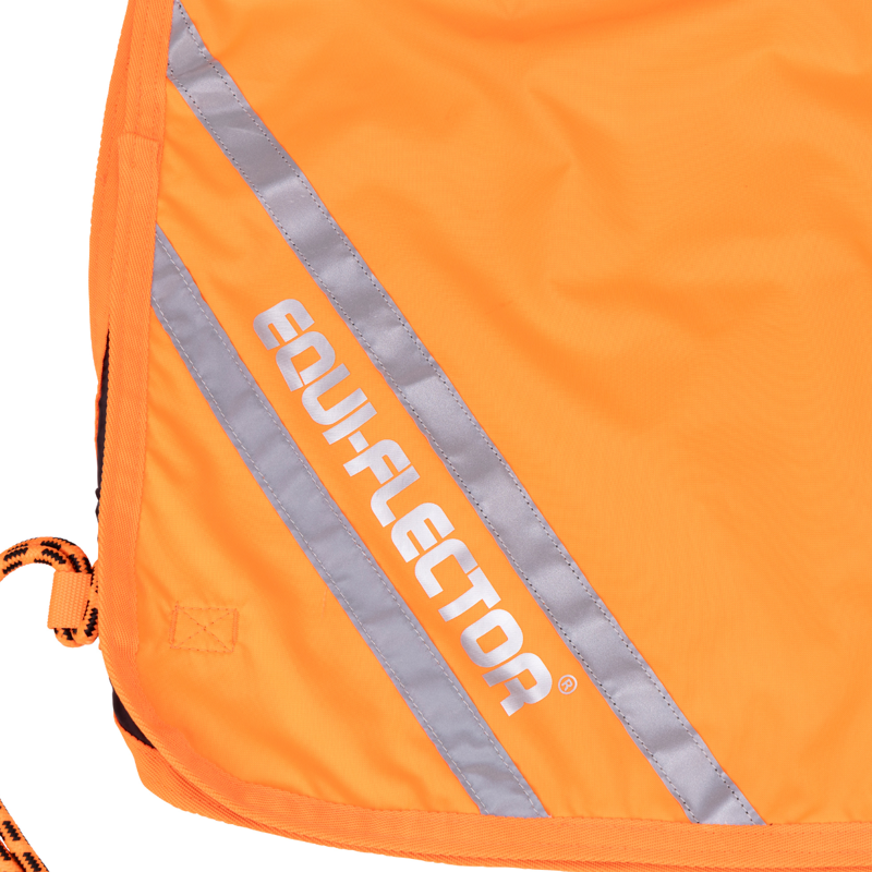 Shires Equi-Flector Waterproof Quarter Sheet - Orange-2
