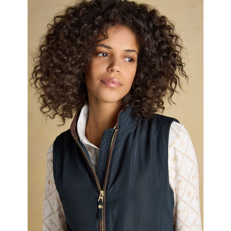 Joules Ladies Farnham Fleece Lined Lightweight Gilet - Navy-8