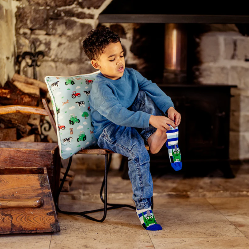 Tractor Ted Children's 3 Pack Box of Socks - Blue-4
