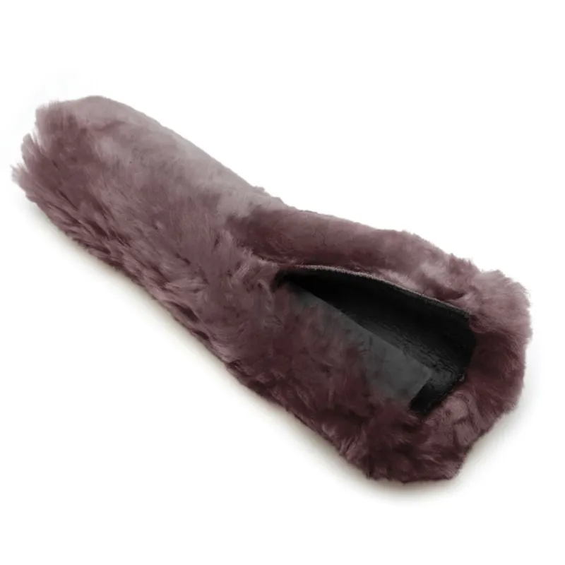 KM Elite 100% Merino Sheepskin Noseband Cover - Mocha