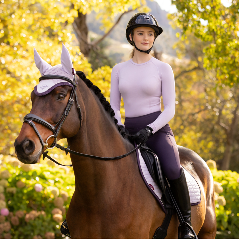 LeMieux Britney Seamless Long Sleeve Top - Lilac-4