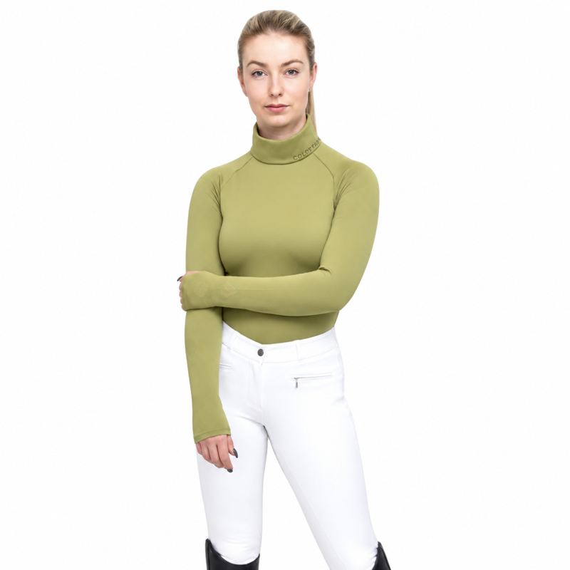 Coldstream Legars Roll Neck Top - Olive Green