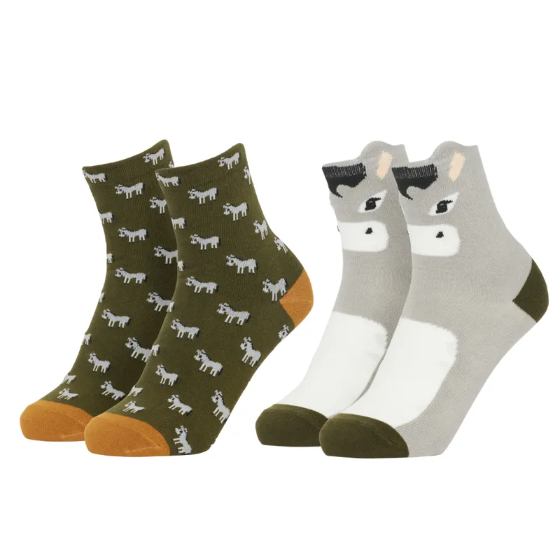 LeMieux Mini Character Socks 2 pack - Donkey