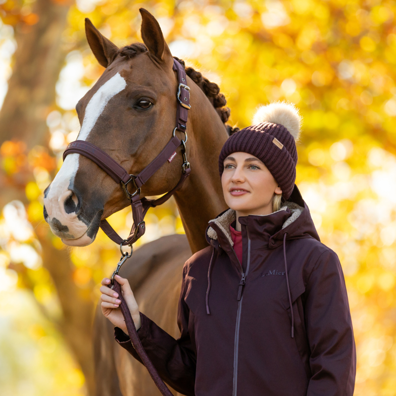 LeMieux Clara Rib Beanie - Damson-5
