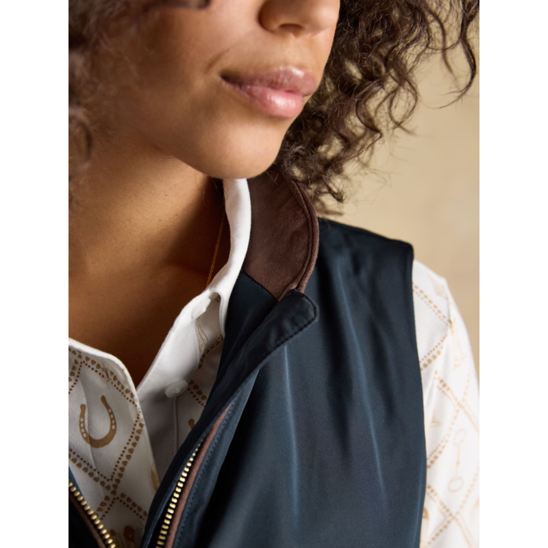 Joules Ladies Farnham Fleece Lined Lightweight Gilet - Navy-7