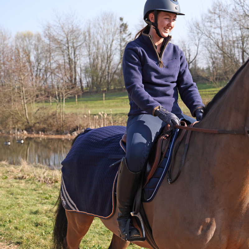 Shires Tempest Tech Cooler Quarter Sheet - Navy-1
