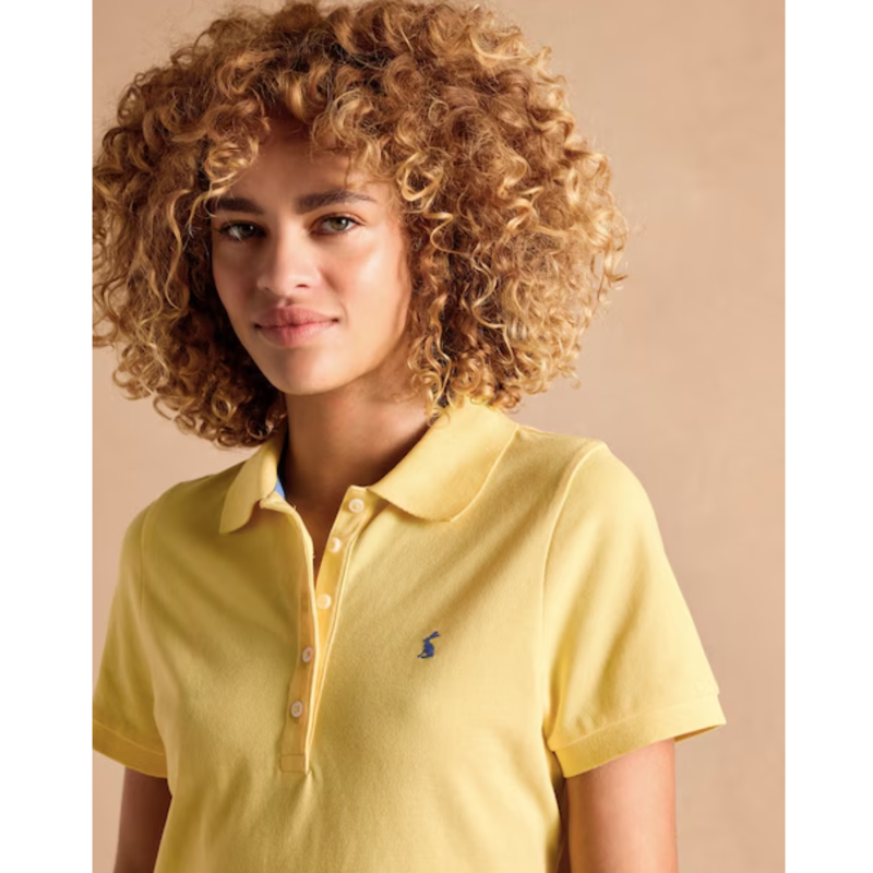 Joules Ladies Woody Polo Shirt - Yellow-4
