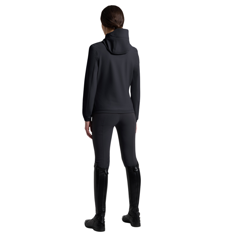 Cavalleria Toscana Women's Perforated Jersey Softshell Jacket - Charcoal-1
