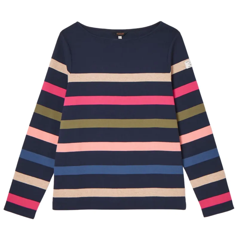 Joules Ladies New Harbour Top - Navy Multi Stripe