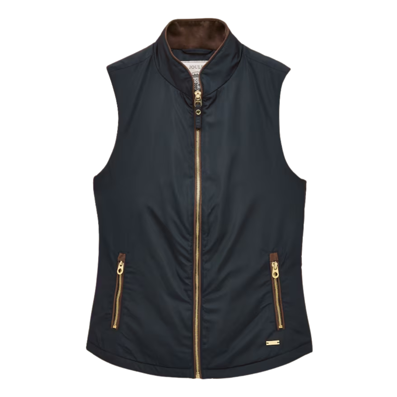 Joules Ladies Farnham Fleece Lined Lightweight Gilet - Navy