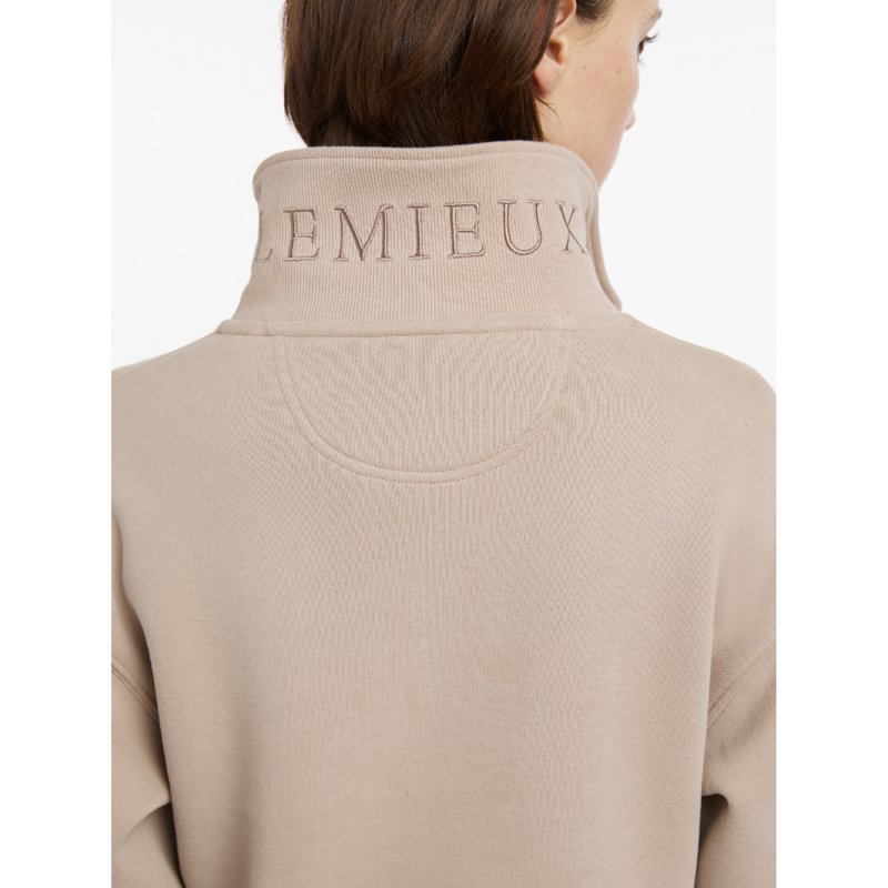 LeMieux Ladies Keira Quarter Neck Sweat - Almond-2