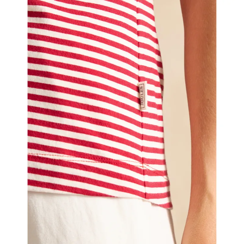 Joules Ladies Erin T-Shirt - Red Stripe-5