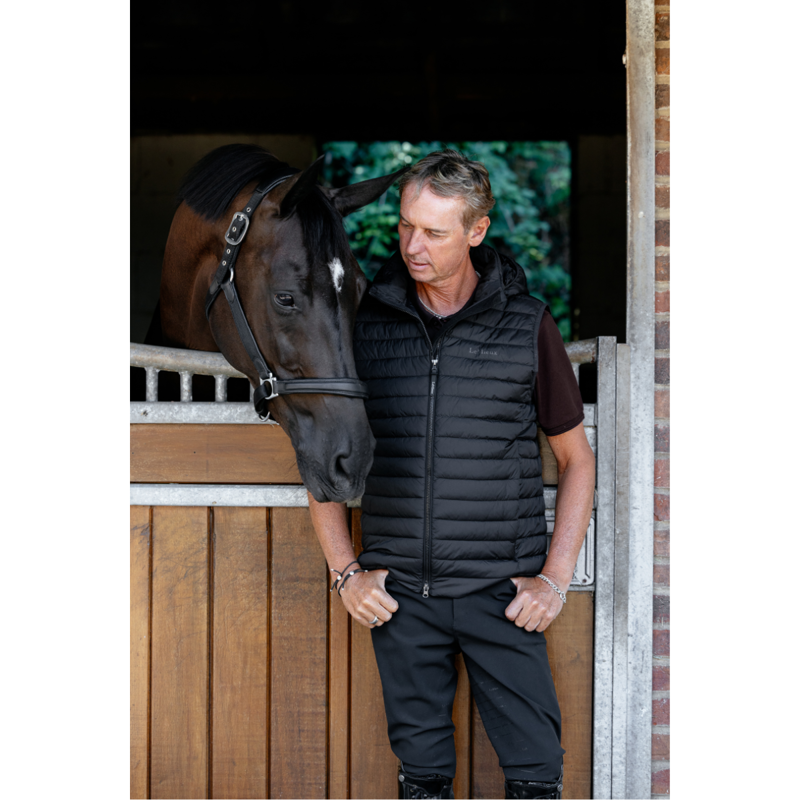 LeMieux Men's Hooded Puffer Gilet - Black-5