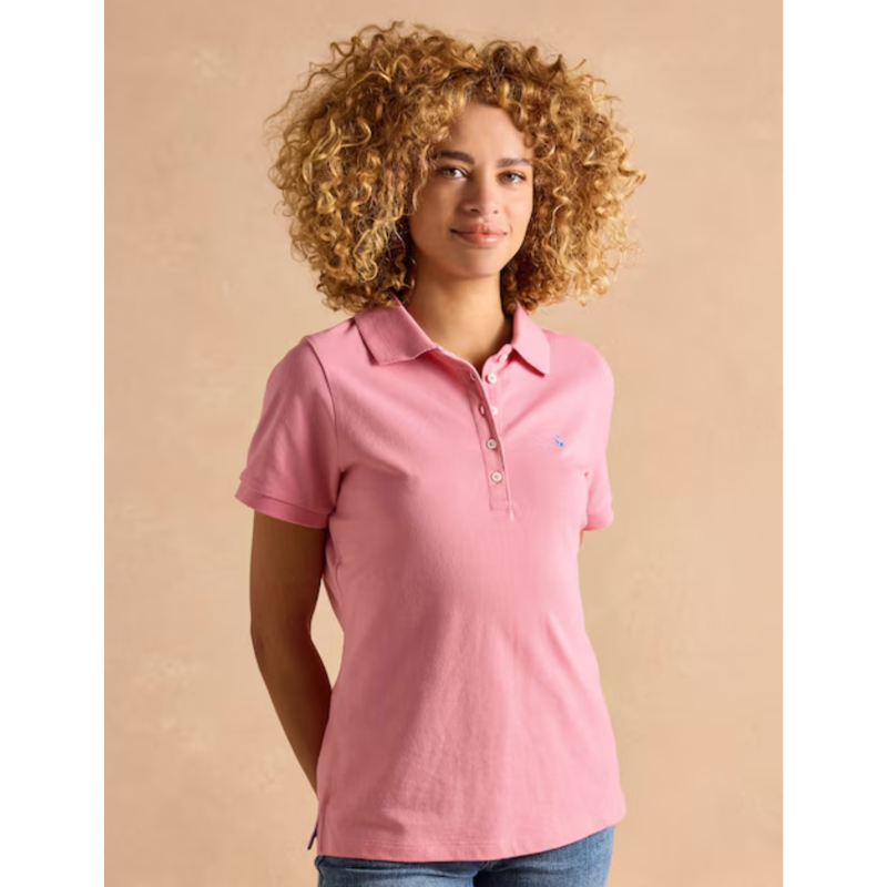 Joules Ladies Woody Polo Shirt - Pink-1