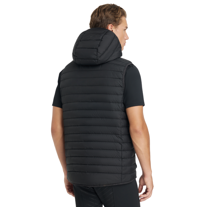 LeMieux Men's Hooded Puffer Gilet - Black-2
