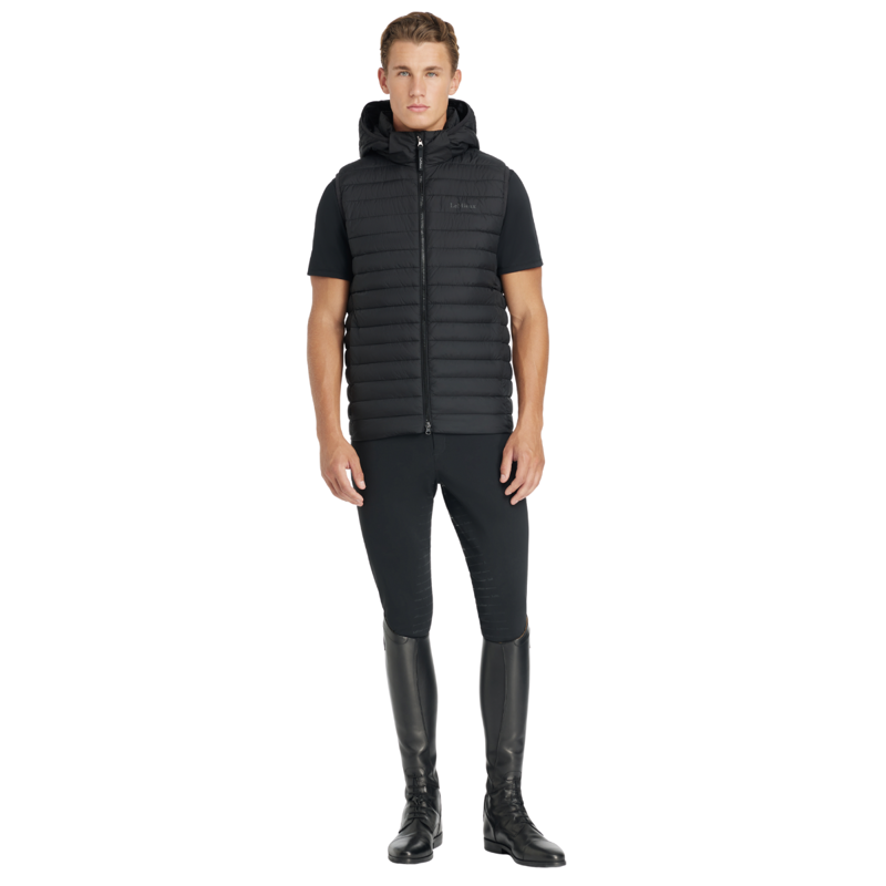 LeMieux Men's Hooded Puffer Gilet - Black-3