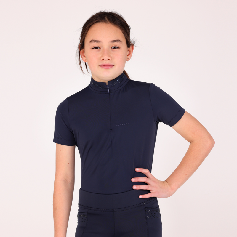 Aubrion Young Rider Optima GX Show Shirt - Navy-6