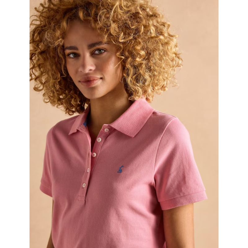Joules Ladies Woody Polo Shirt - Pink-3