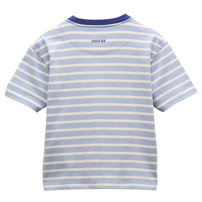 Joules Archie Rocktopus Print Short Sleeve T-Shirt - Blue Stripe-1